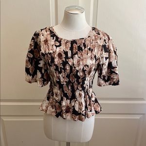 Rails Puff Sleeve Peplum Blouse